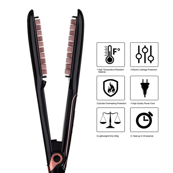 COPY - 2-in-1 Hair Volumizing Iron Hair Straightener Ceramic Crimper Corrugated… - Picture 3 of 10